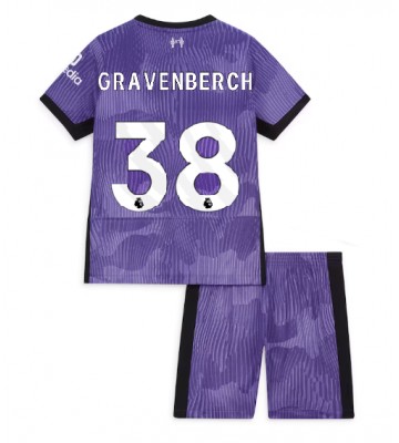 Liverpool Ryan Gravenberch #38 Tredje Kläder Barn 2023-24 Kortärmad (+ Korta byxor)